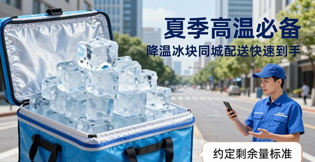 夏季高温必备 降温冰块同城配送快速到手